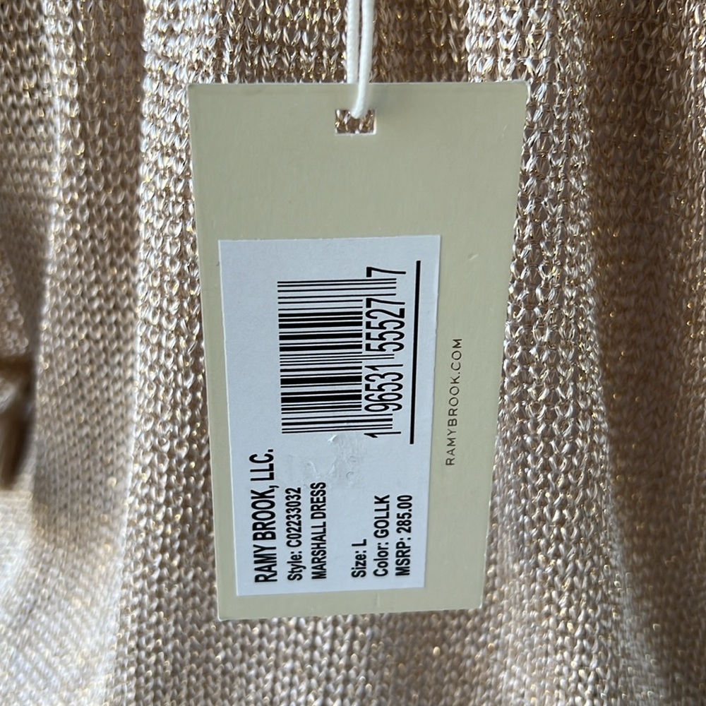 Ramy Brook Marshall Metallic-Knit Minidress Size Large NWT - Picture 6 of 6